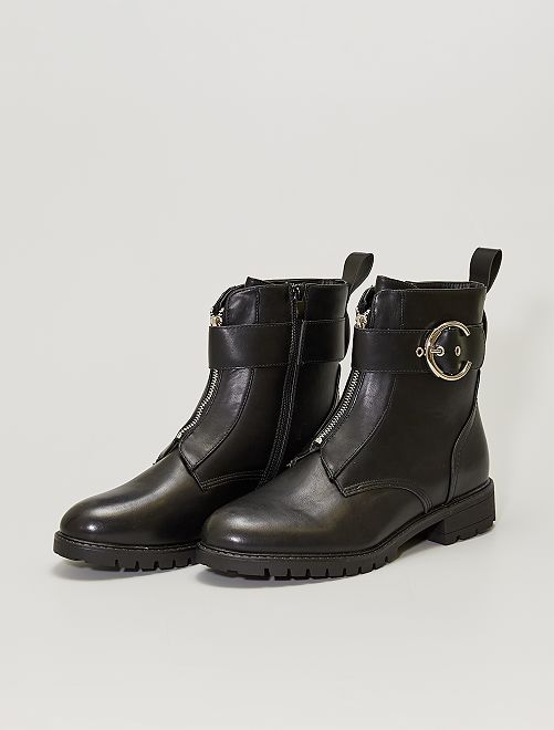 Stivali con zip taglia grande - nero - Kiabi - 35.00€