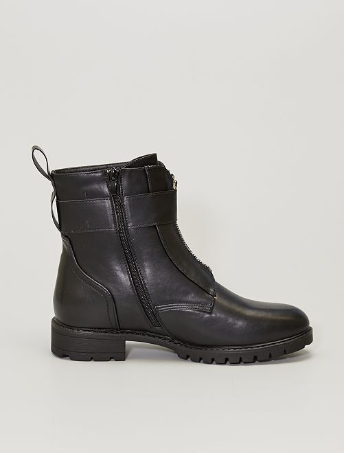 Stivali con zip taglia grande - nero - Kiabi - 35.00€