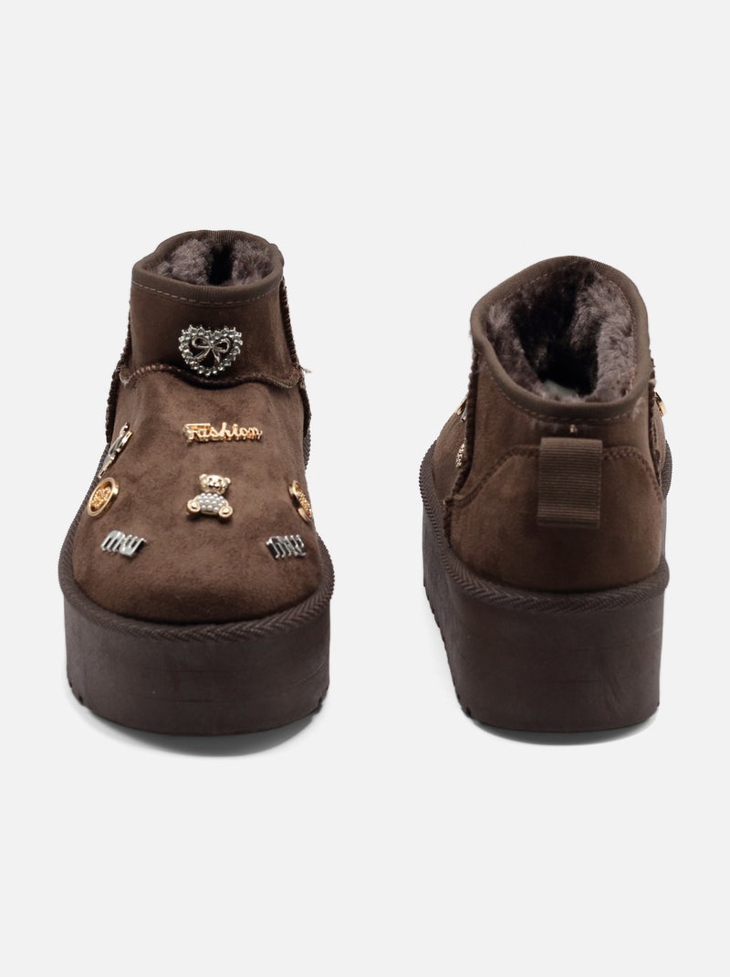 Stivali da donna da infilare - C M Marrone - Kiabi