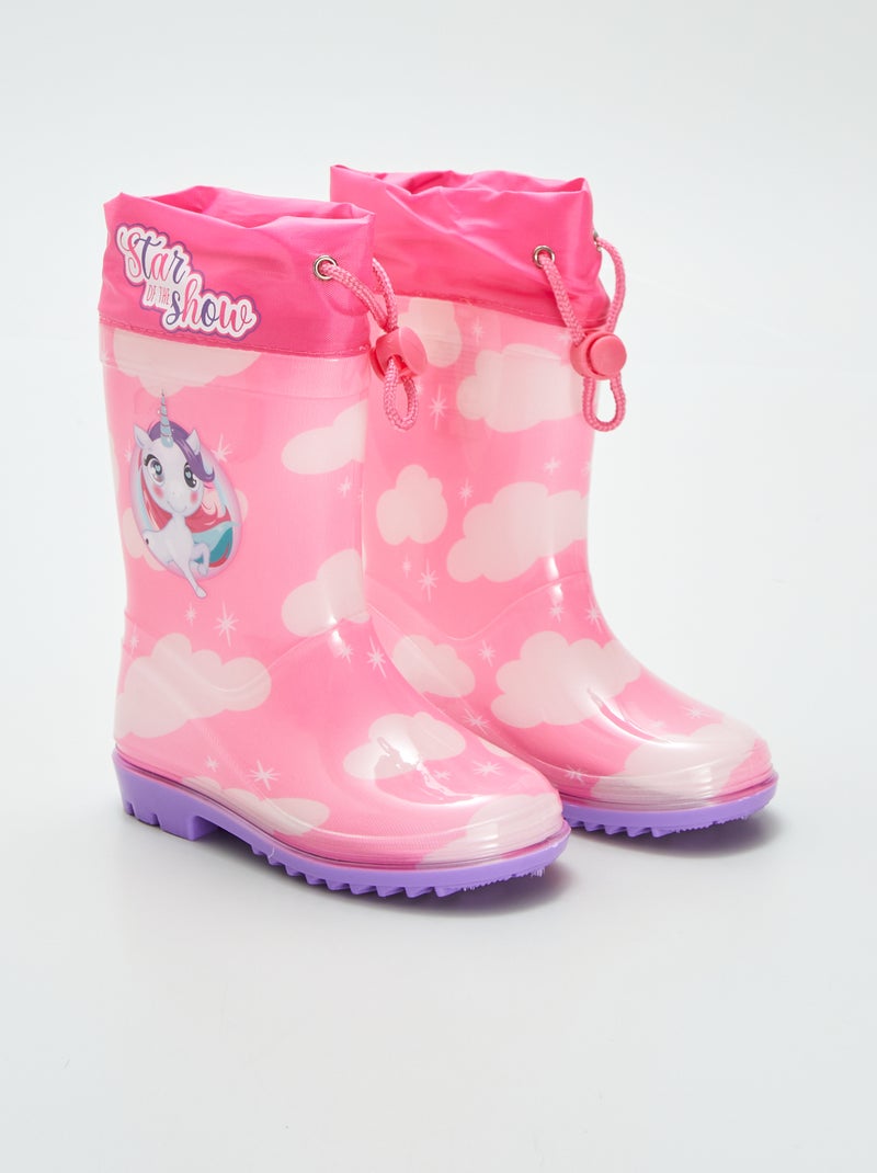 Stivali da pioggia 'unicorno' ROSA - Kiabi