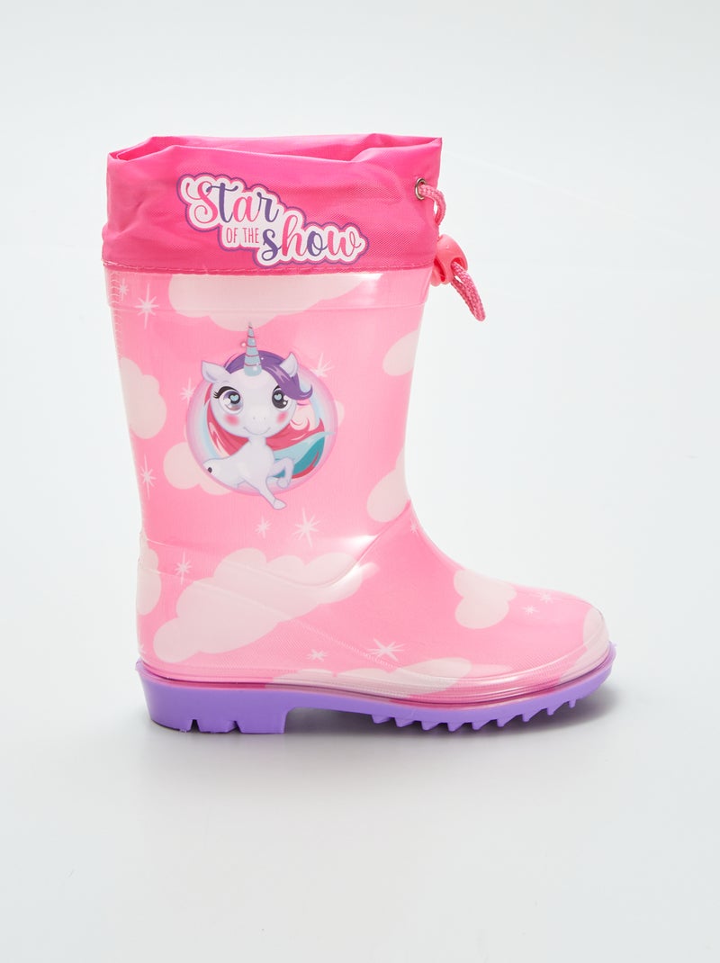 Stivali da pioggia 'unicorno' ROSA - Kiabi