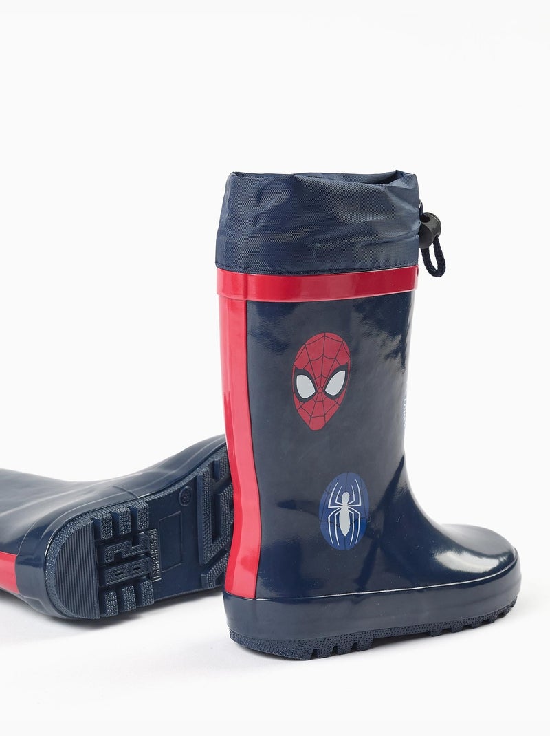 Stivali di gomma con stampe di spider-man Blu scuro - Kiabi