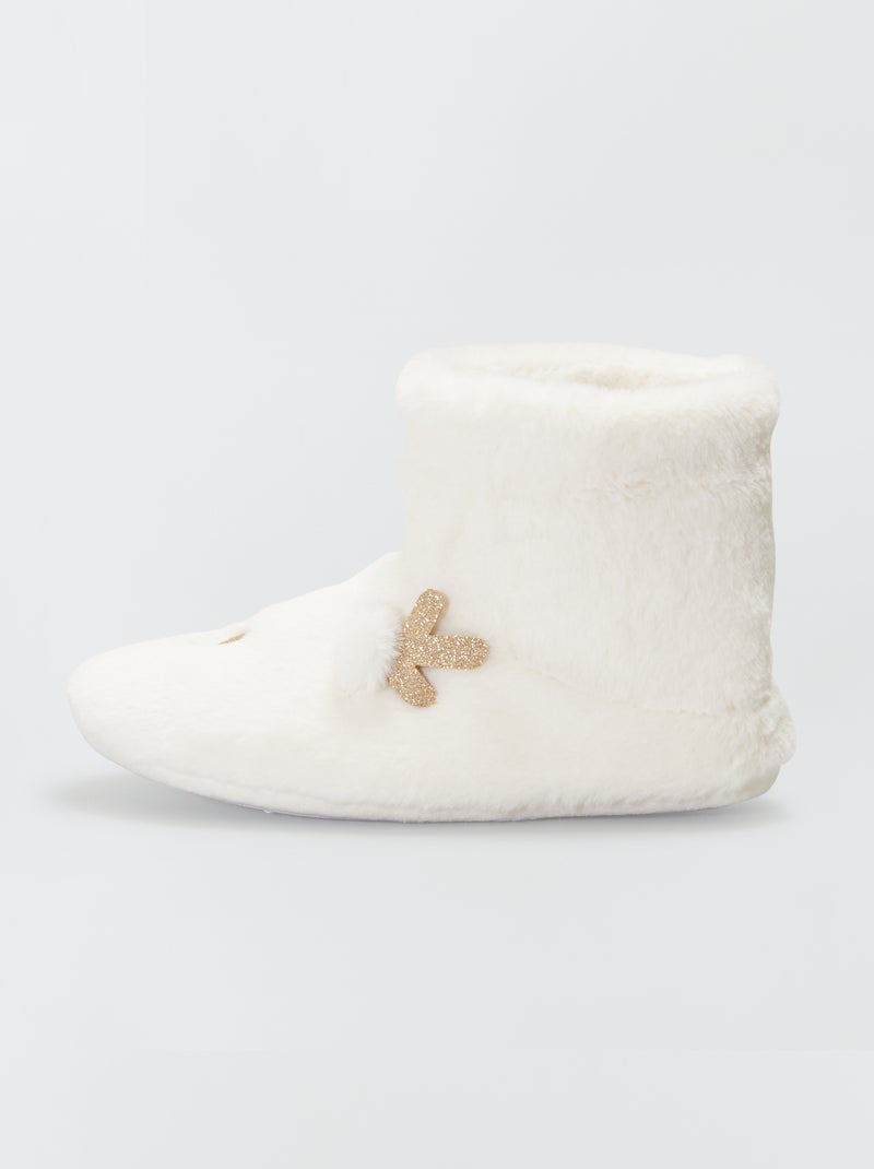 Stivali foderati effetto animalier BEIGE - Kiabi