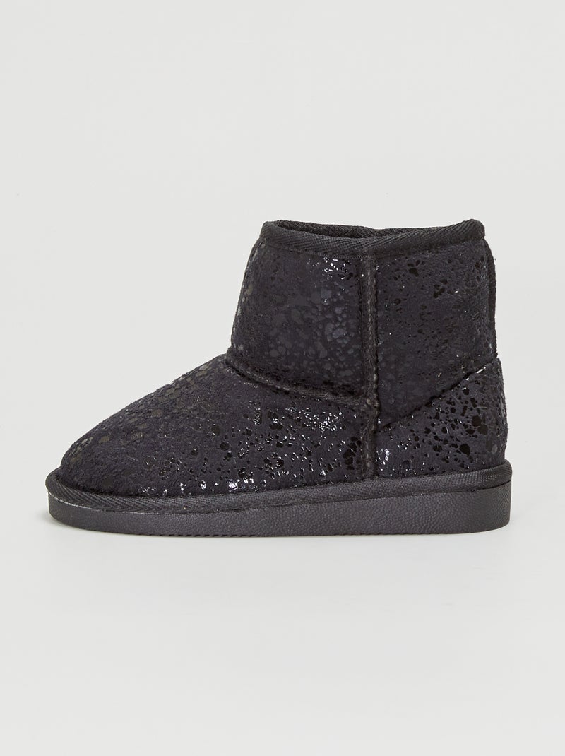 Stivali imbottiti con paillettes nero - Kiabi