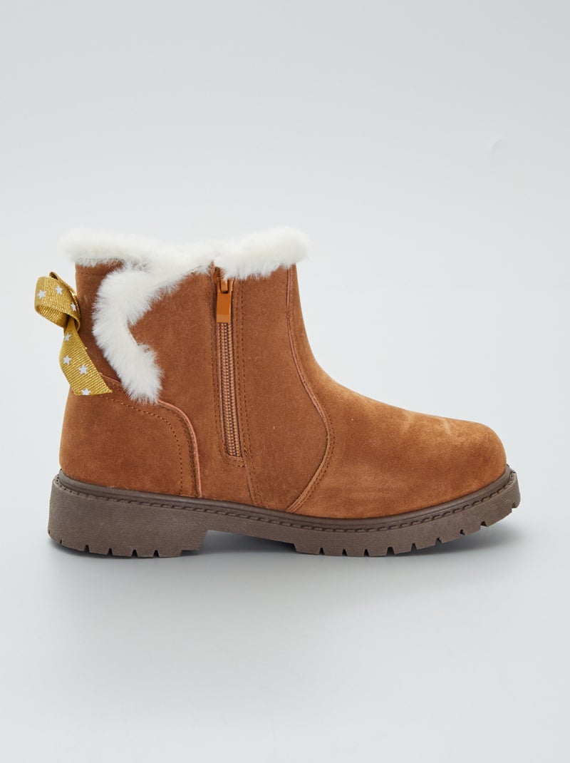 Calzini Alto Bambina Condor Con Fiocco - Colore Cammello Taglia 6