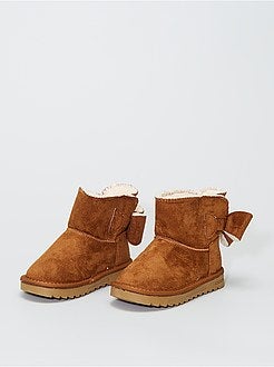 Stivali imbottiti in pelle scamosciata - Kiabi