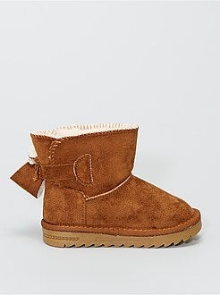 Stivali imbottiti in pelle scamosciata - Kiabi