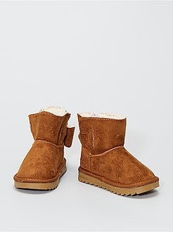 Stivali imbottiti in pelle scamosciata - Kiabi