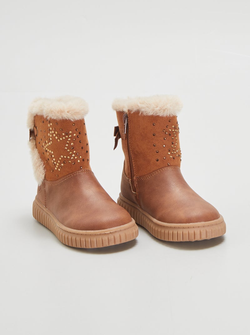Stivali in finto camoscio BEIGE - Kiabi