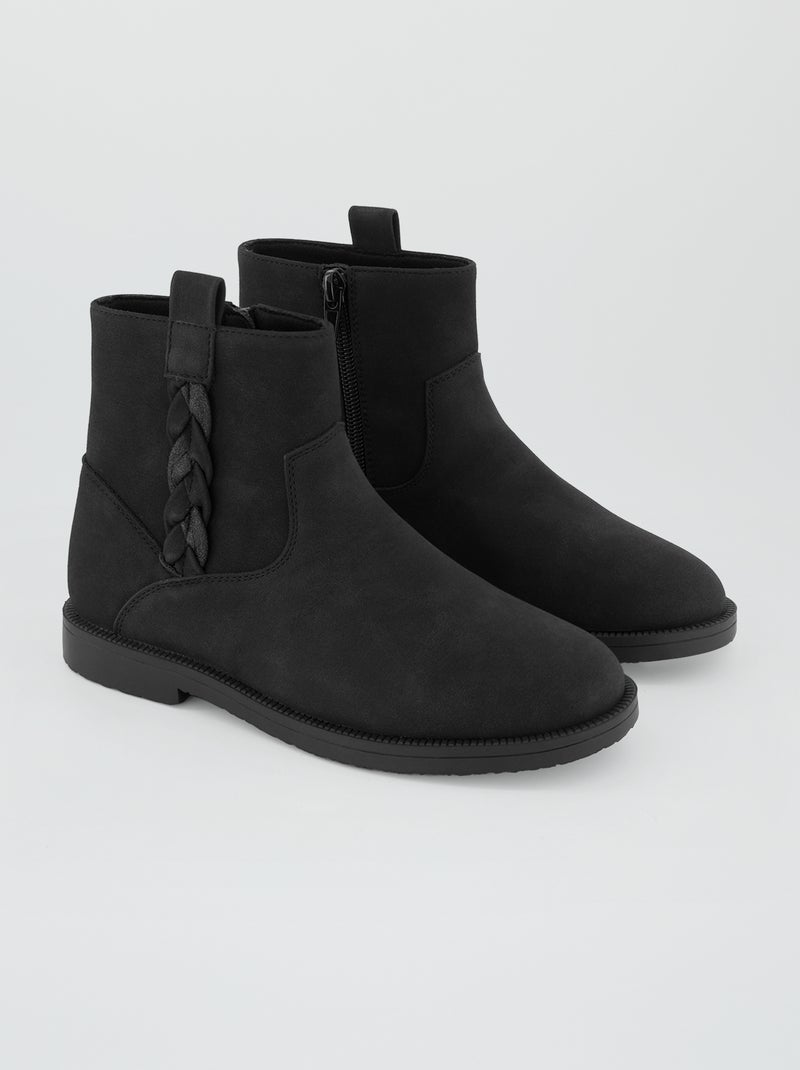 Stivali in finto camoscio nero - Kiabi