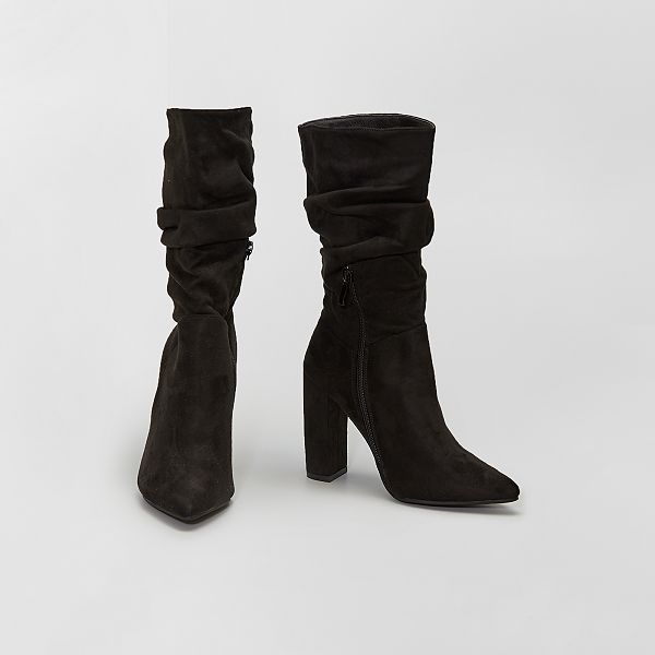 stivali camoscio neri