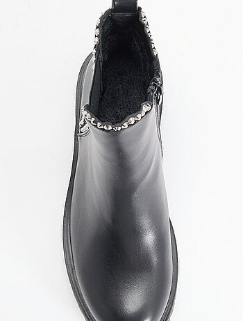 Stivali in similpelle con strass