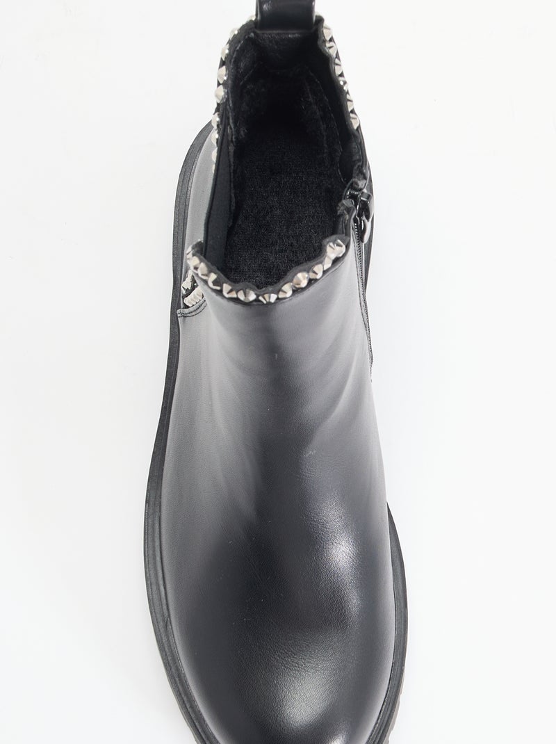 Stivali in similpelle con strass Nero - Kiabi