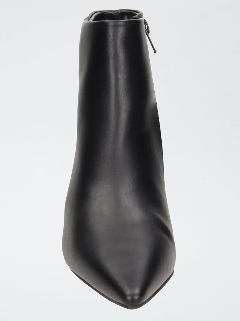 Stivali in similpelle con tacco Nero - Kiabi