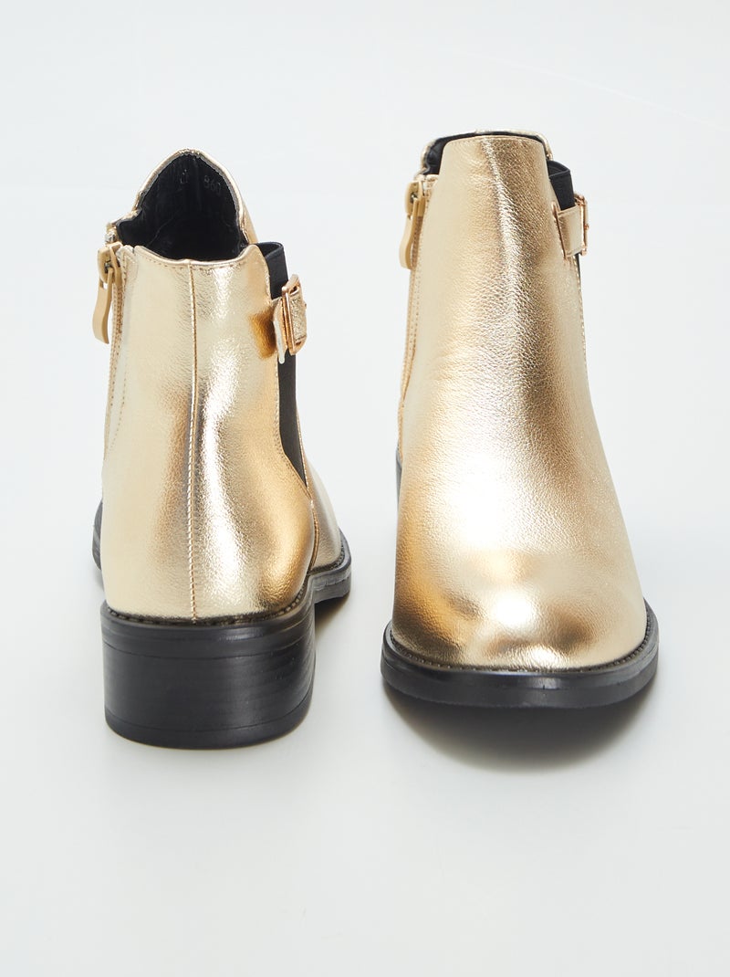 Stivali in similpelle dorata BEIGE - Kiabi