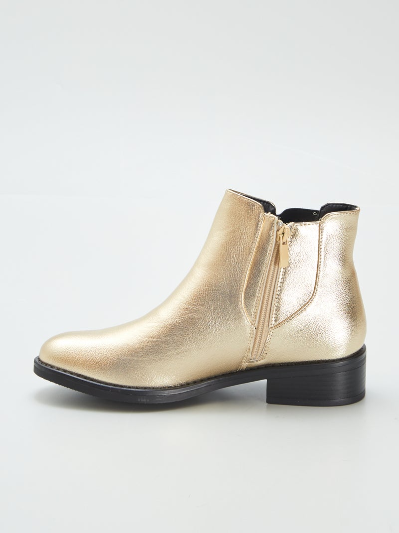 Stivali in similpelle dorata BEIGE - Kiabi