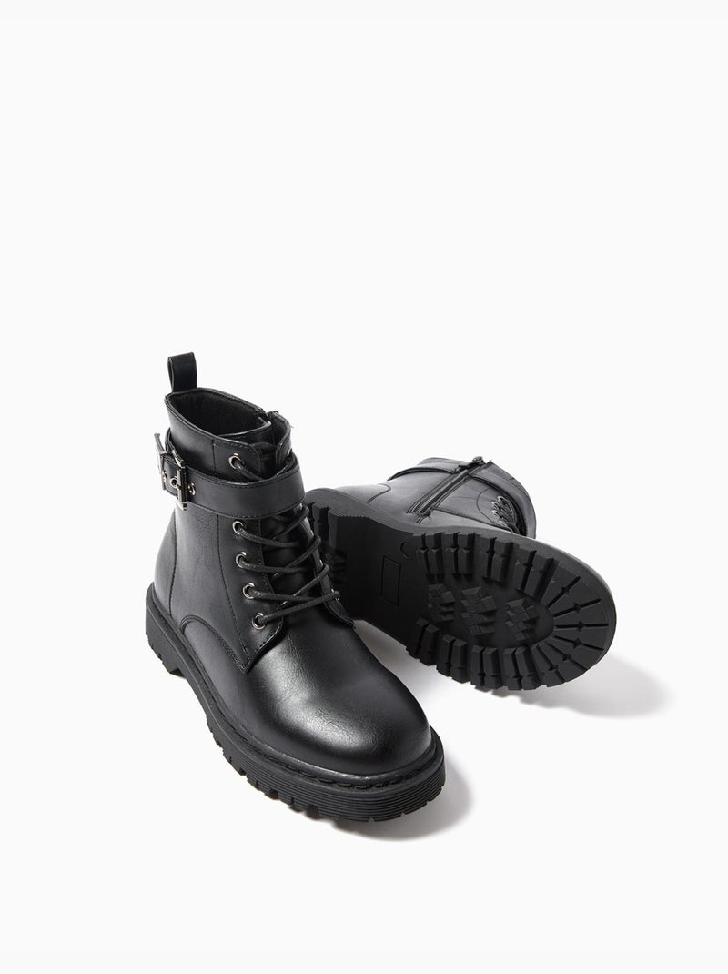 Stivali in stile militare, MO Fashion Nero - Kiabi