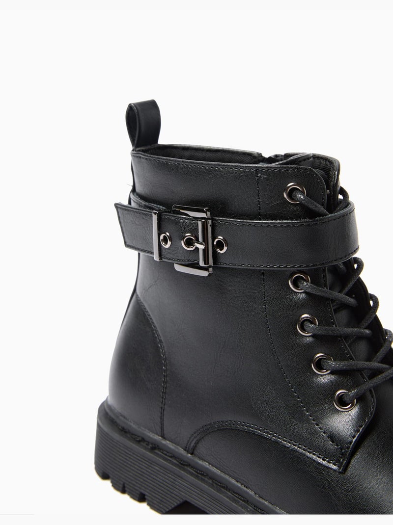 Stivali in stile militare, MO Fashion Nero - Kiabi