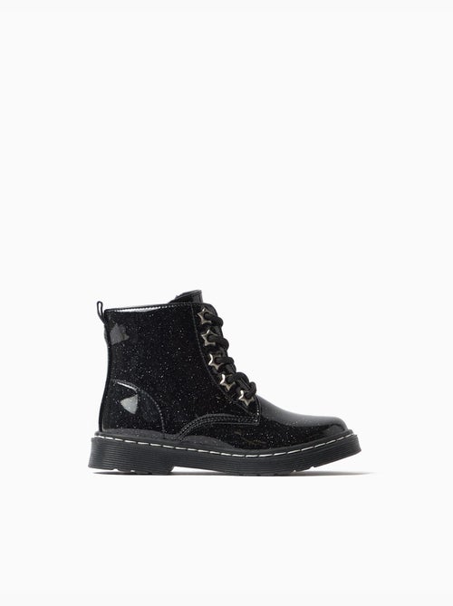 Stivali militari lucidi, mo fashion - Kiabi