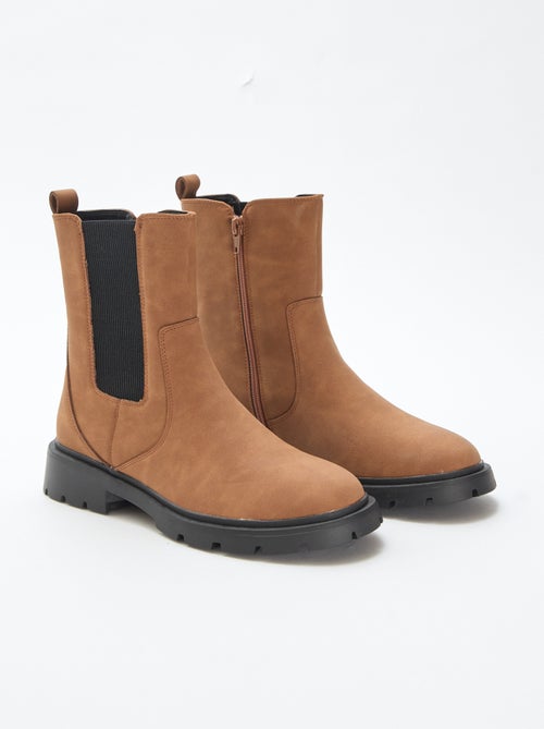 Stivali modello Chelsea in similpelle con soffietto elastico - Kiabi