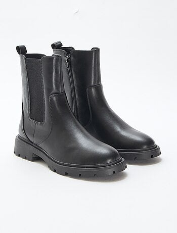Stivali modello Chelsea in similpelle con soffietto elastico