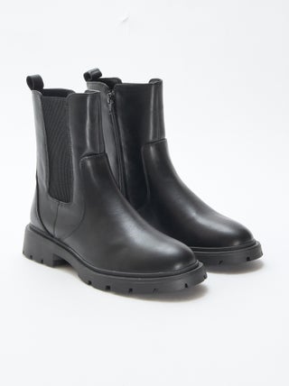 Stivali modello Chelsea in similpelle con soffietto elastico