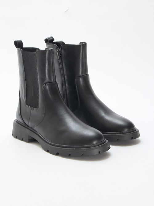 Stivali modello Chelsea in similpelle con soffietto elastico - Kiabi