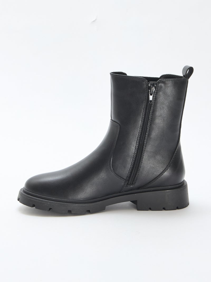 Stivali modello Chelsea in similpelle con soffietto elastico Nero - Kiabi