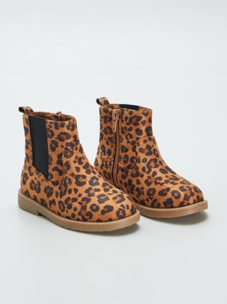 Stivali modello chelsea 'leopardo'