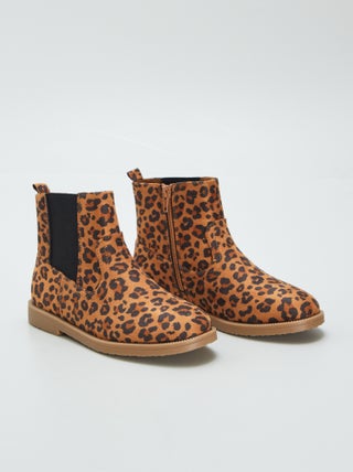 Stivali modello chelsea 'leopardo'