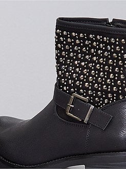 Stivali stile biker con strass - Kiabi