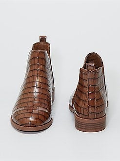 Stivali stile 'Chelsea' effetto coccodrillo - Kiabi