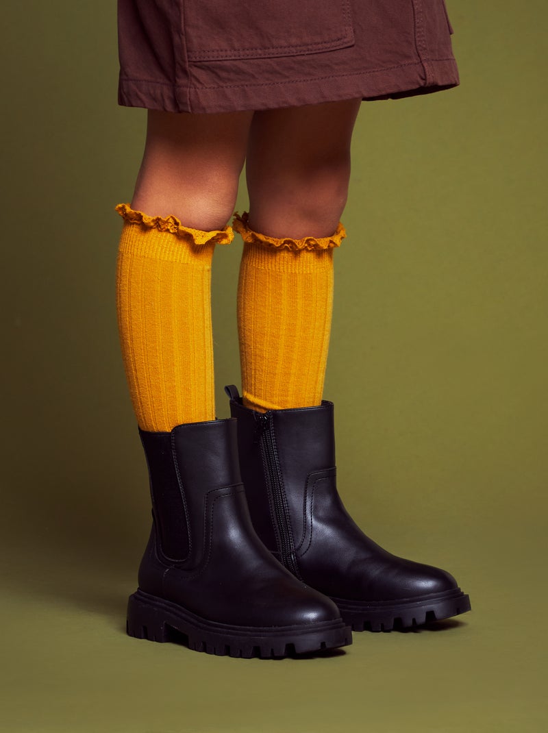 Stivali stile 'chelsea' nero Bambina Kiabi