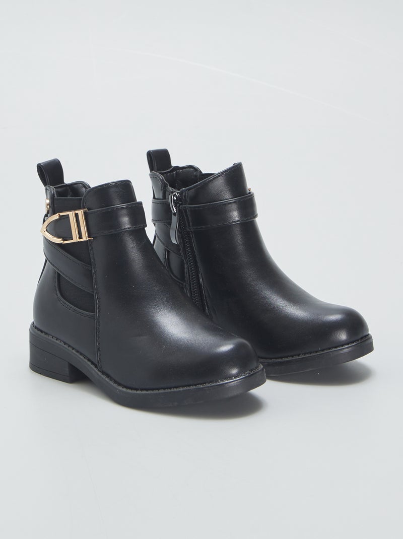 Stivali stile Chelsea nero - Kiabi