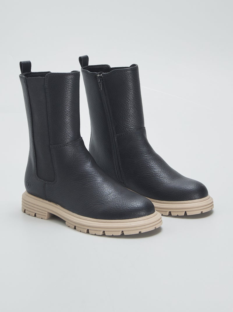 Stivali stile 'Chelsea' NERO - Kiabi