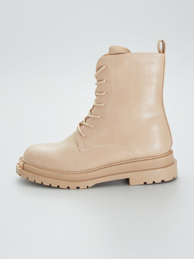 Stivali stile ranger BEIGE - Kiabi