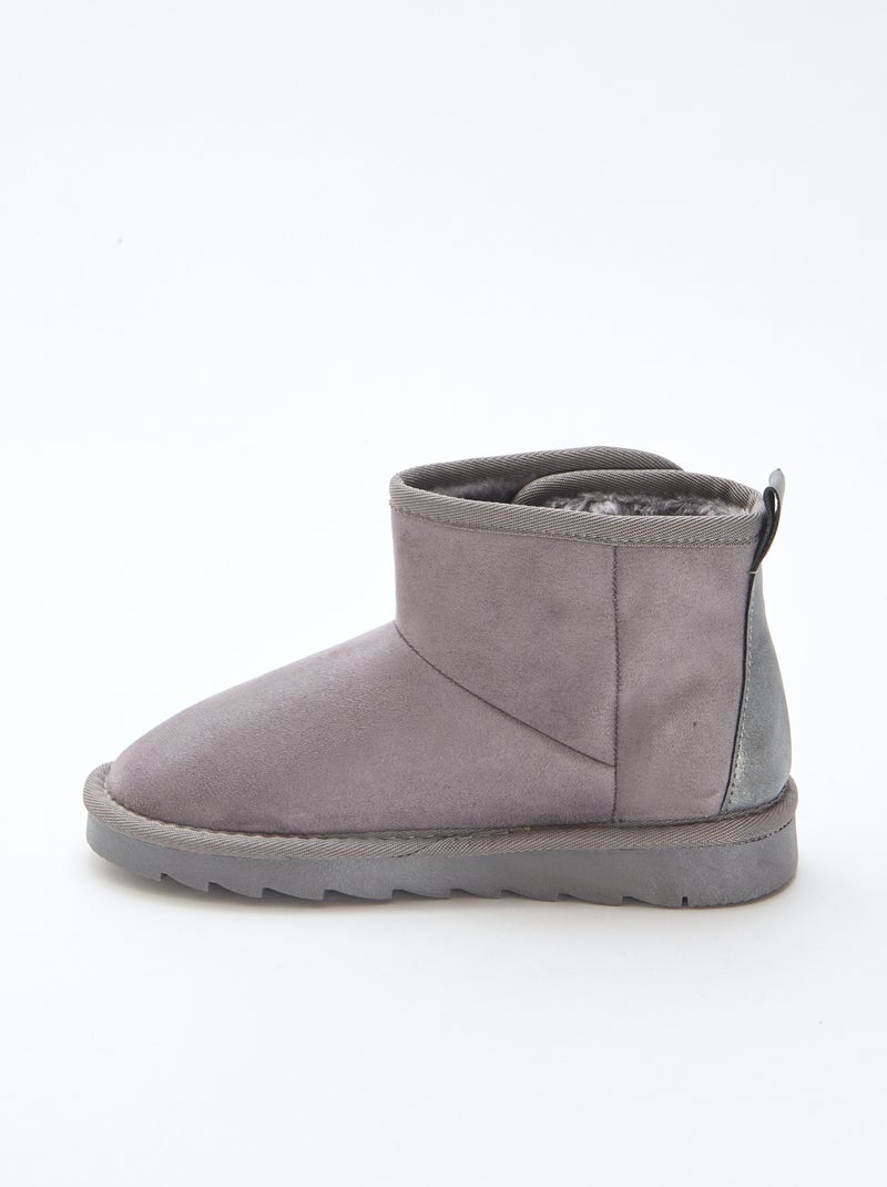 Stivali stile scamosciato in ubuck Grigio - Kiabi