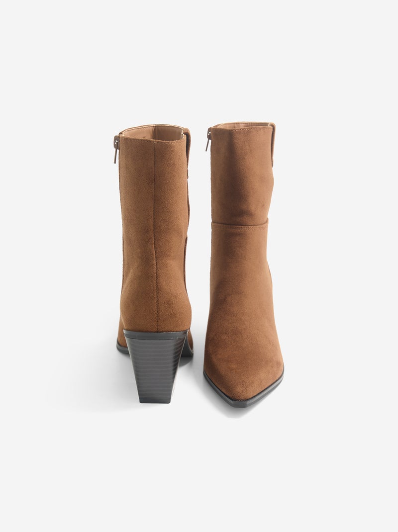 Stivali stile texano con tacco Marrone - Kiabi