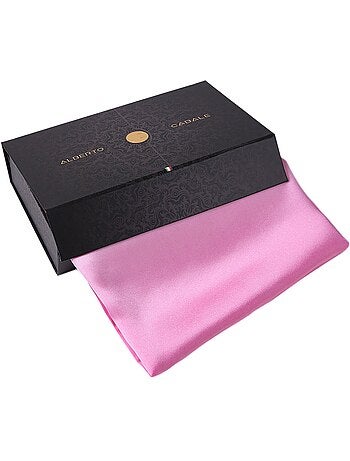 Stola di seta duo rosa chiaro rosa scuro