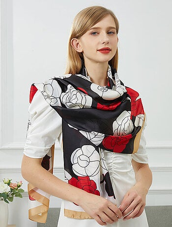 Stola di seta Fiore Rosso