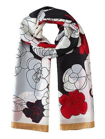 Stola di seta Fiore Rosso