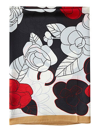 Stola di seta Fiore Rosso