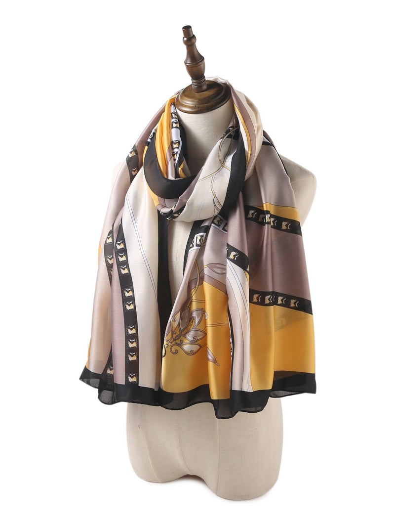 Stola di seta Flowcircle Florina Giallo - Kiabi