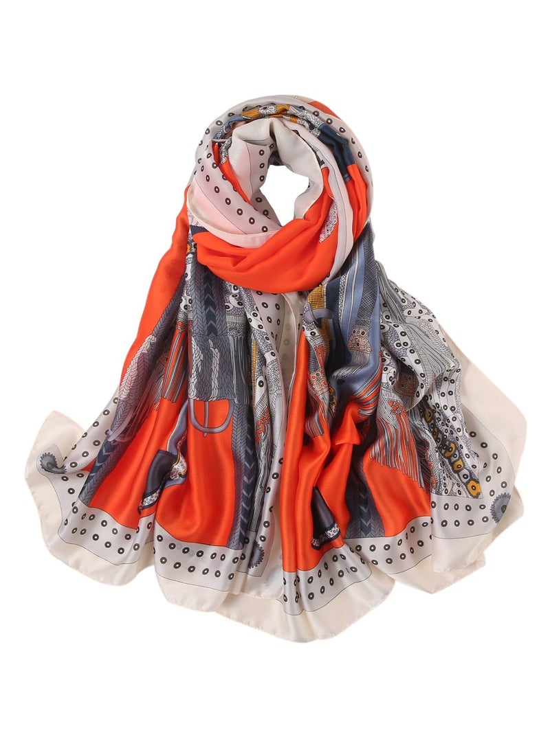 Stola di seta Ironhorse Florina Arancione - Kiabi