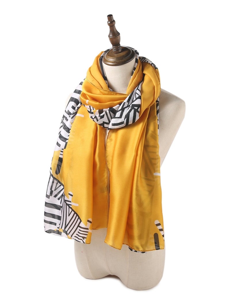 Stola di seta Madame Florina Giallo - Kiabi