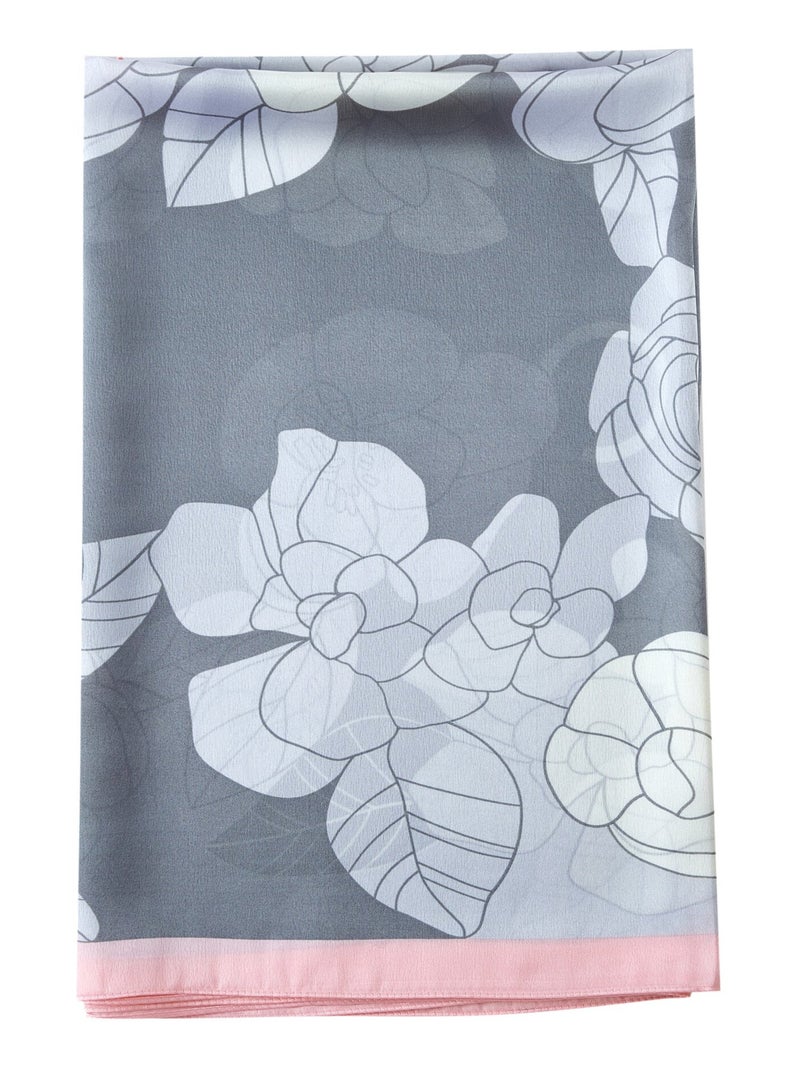 Stola di seta Rosa Nebbia Grigio - Kiabi