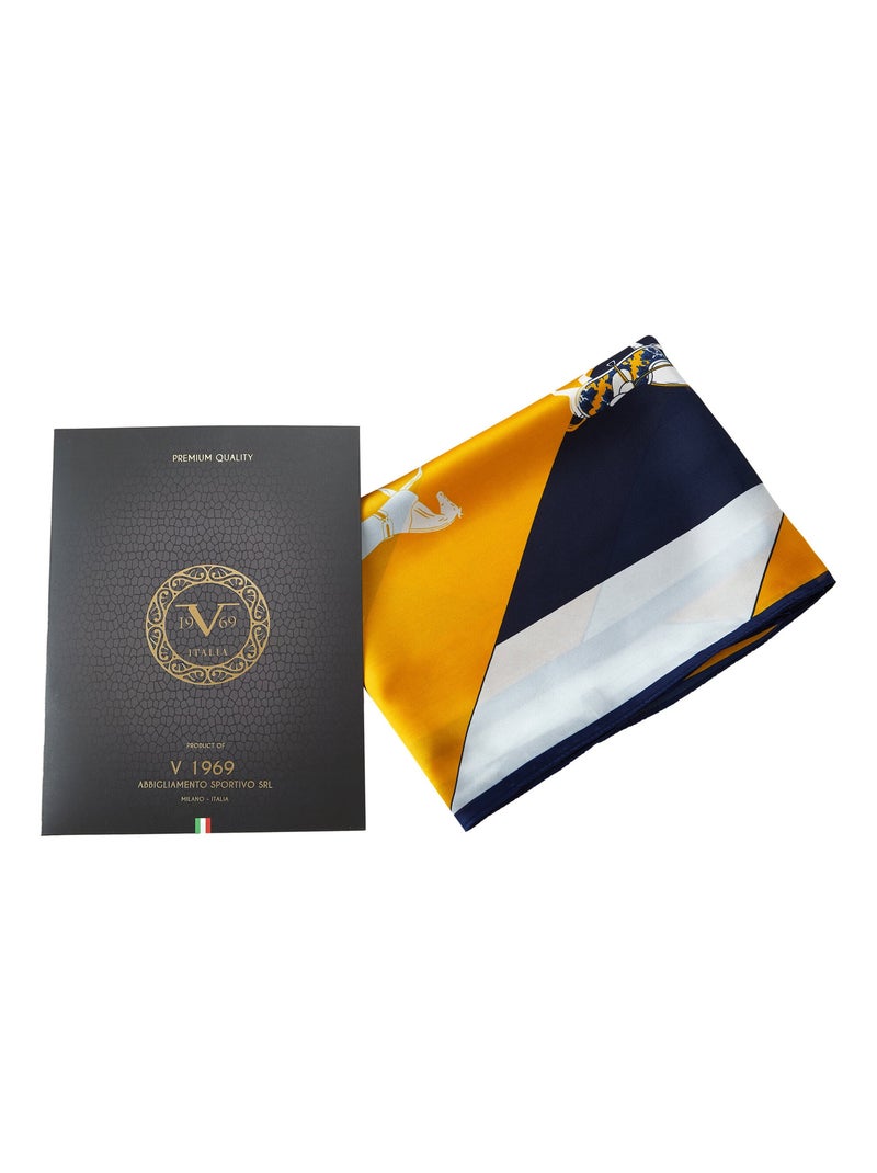 Stola di seta Vivace Patchwork Blu marino - Kiabi