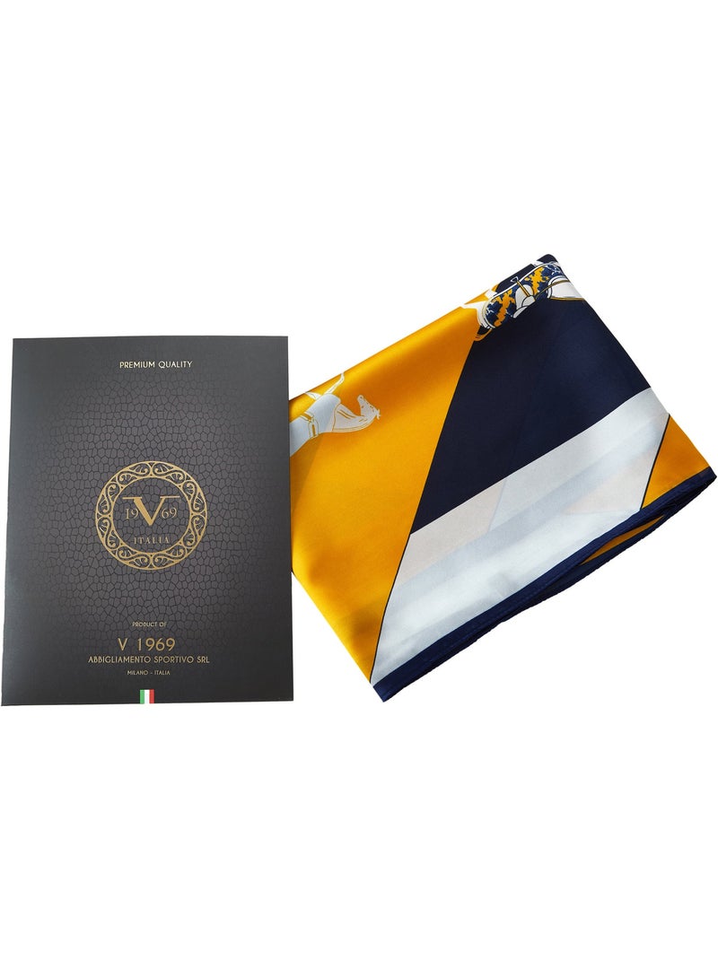 Stola di seta Vivace Patchwork Blu marino - Kiabi