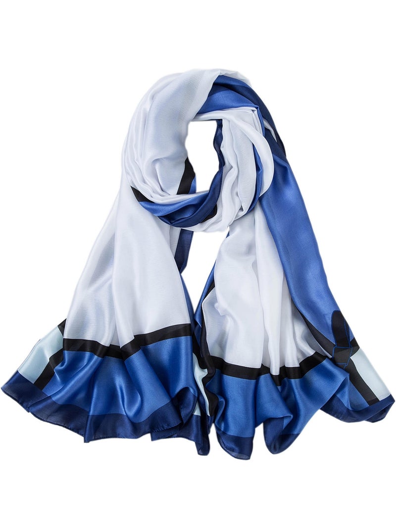 Stola di seta White Blue Florina Blu - Kiabi