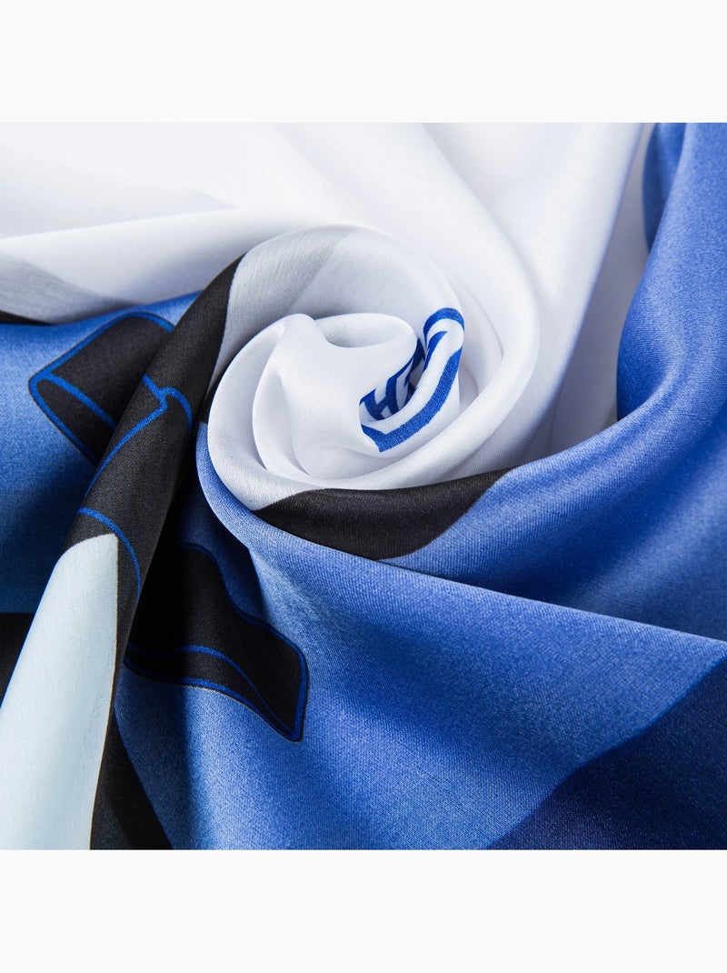 Stola di seta White Blue Florina Blu - Kiabi
